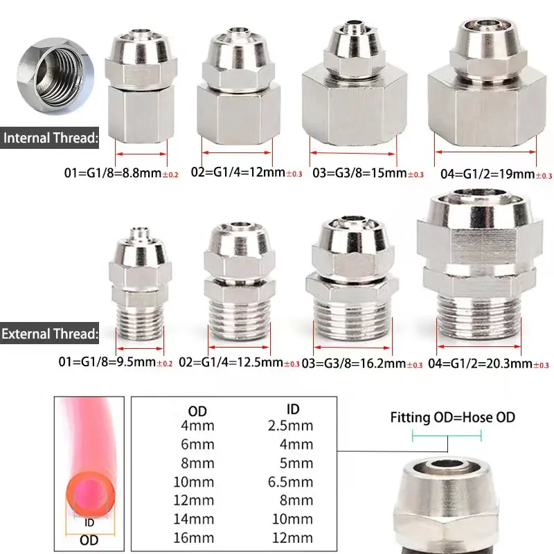 Copper Pneumatic Fittings Air  - Compression Fitting Brass review and price
