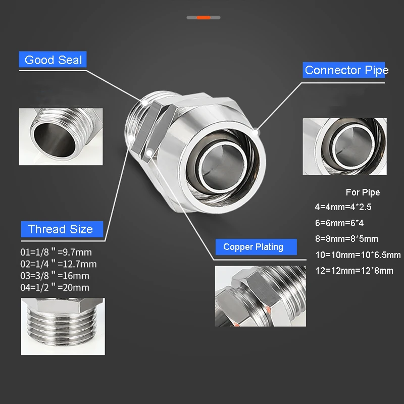 Copper Pneumatic Fittings Air  - Compression Fitting Brass review and price