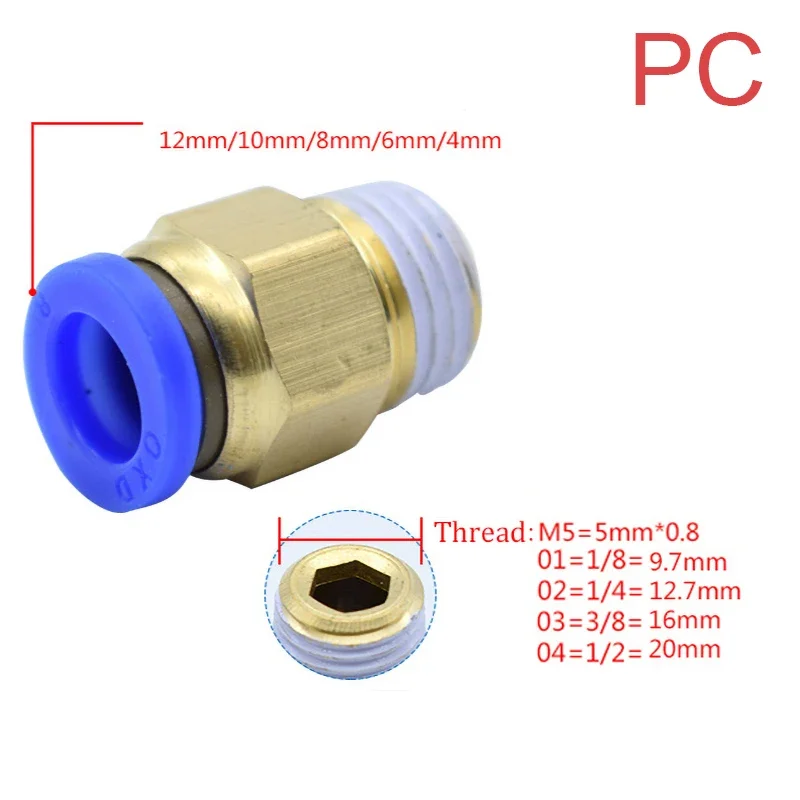 1PCS Pneumatic Quick Connector - Compression Fitting Brass review and price