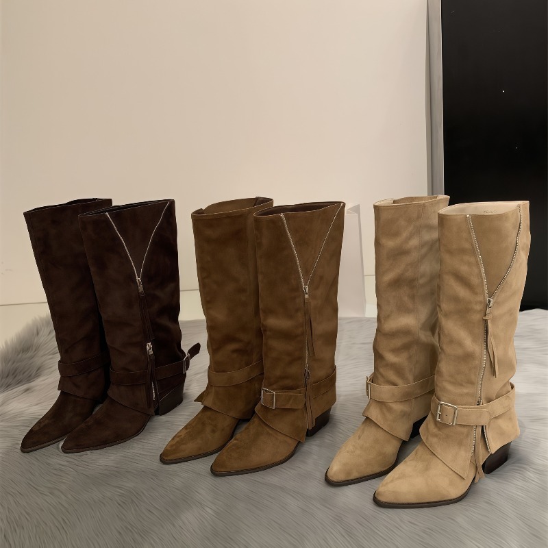 Women's Boots Vintage Suede Le - Pipe Bending Spring review and price