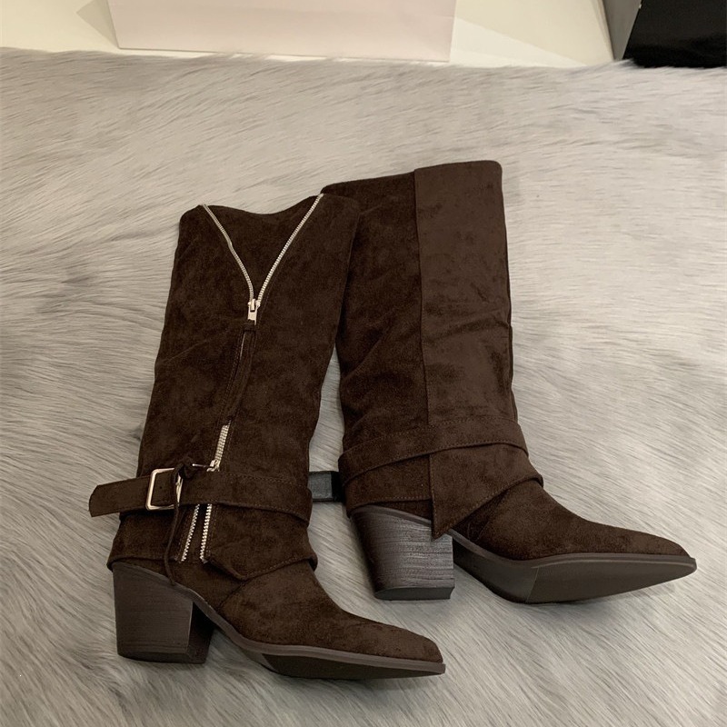 Women's Boots Vintage Suede Le - Pipe Bending Spring review and price